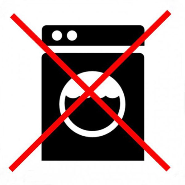 niet in wasmachine